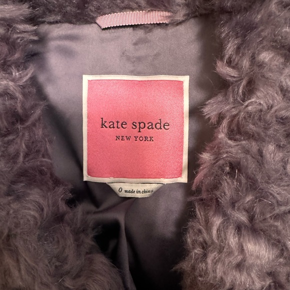 NEVER BEEN WORN Kate Spade Purple Faux Fur Jacket - Picture 5 of 8